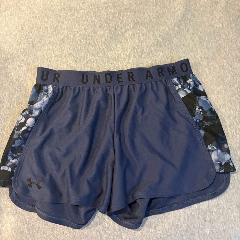 Under Armour Women's Navy and Black Athletic Shorts